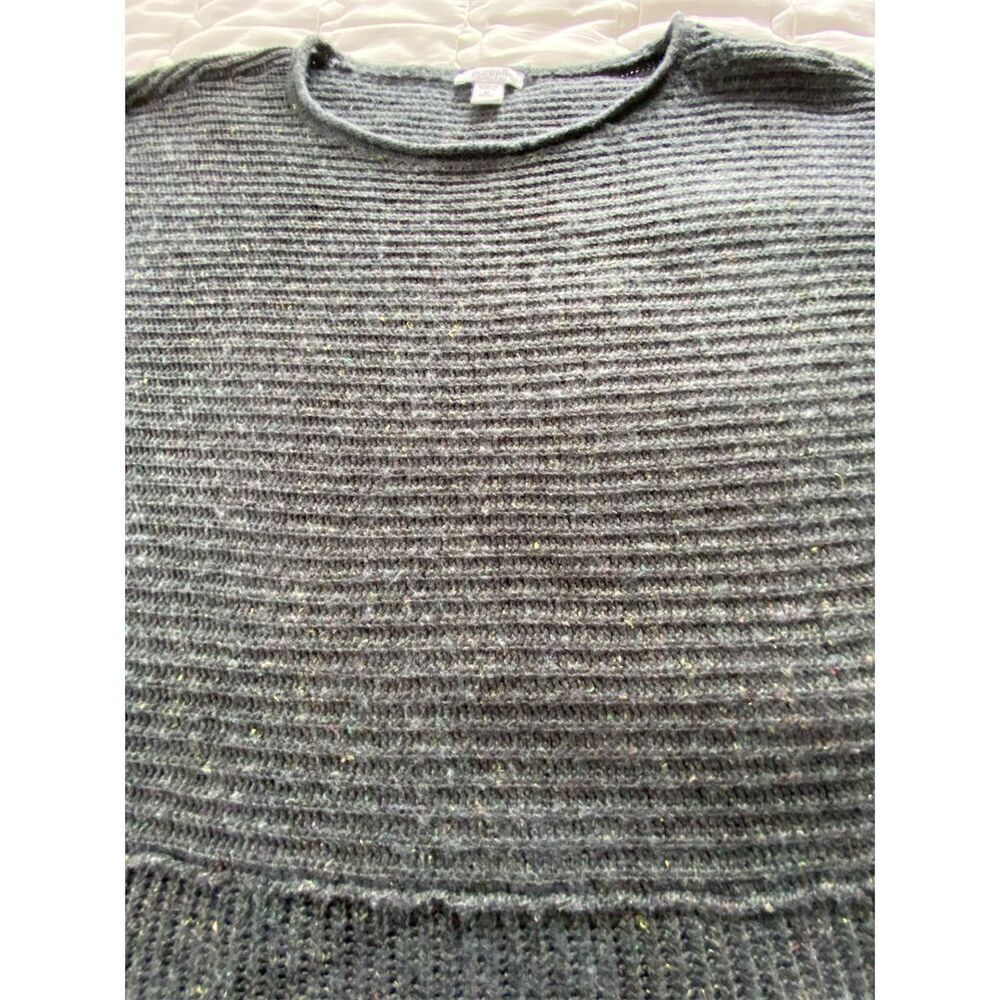 Pure Jill By J. Jill Boxy Wool Blend Oversized Pullover Sweater Lagenlook Gray - Picture 11 of 14